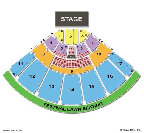Reserved Seating - Reserved sections at MidFlorida Credit Union Amphitheatre are numbered 1-17. . Midflorida seating chart